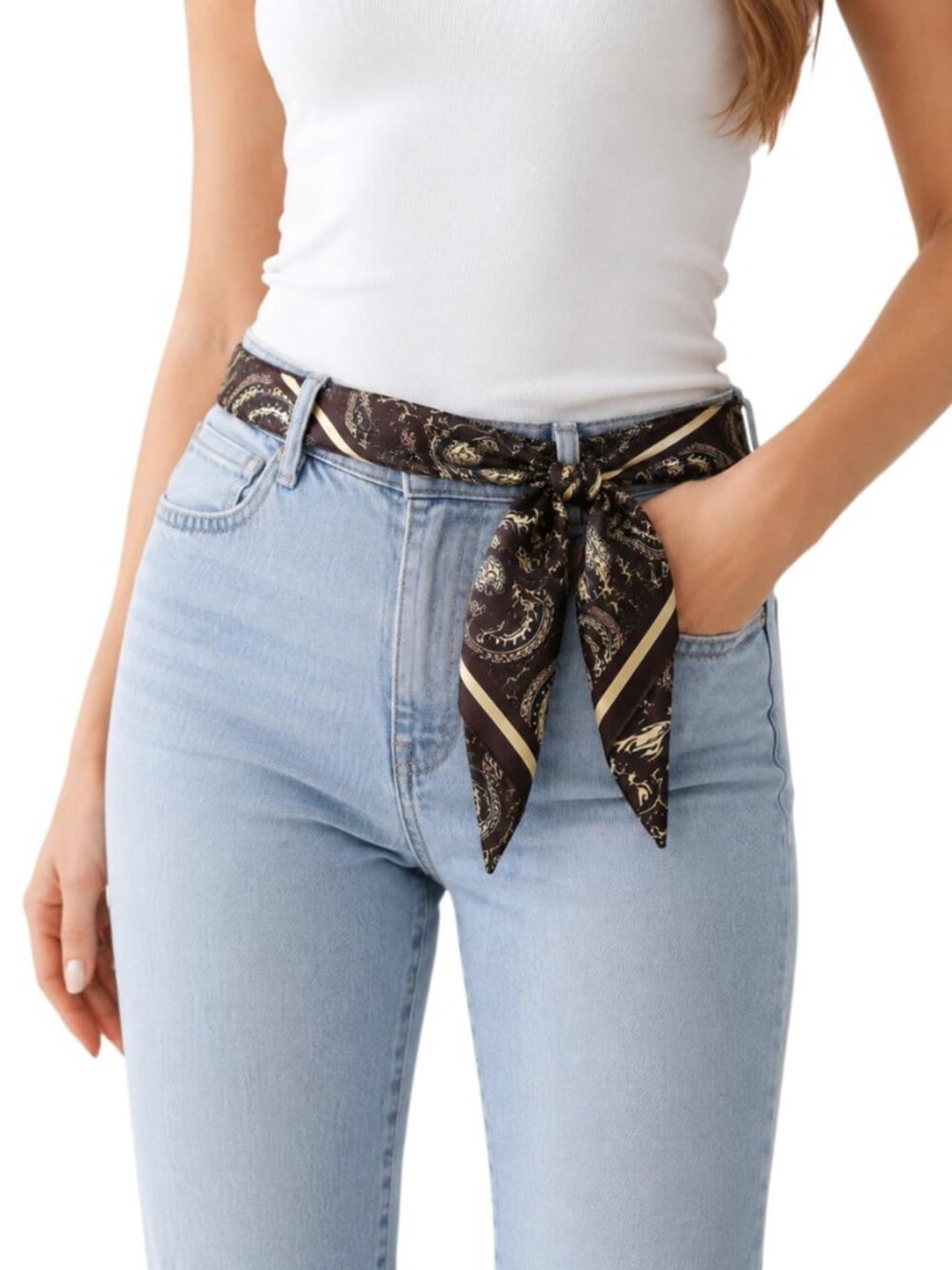 Scarf Belt for Women Fashion Boho Waist Scarf Belt Accessory